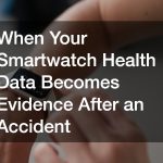 When Your Smartwatch Health Data Becomes Evidence After an Accident